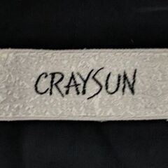 長袖シャツCRAYSUN 　バンドカラー ブラック　XLの画像