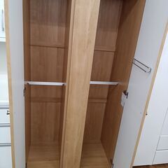 ★ジモティ割あり★  ワードロープ ライトブラウン H202×D55×W99 クリーニング済み MT1144の画像