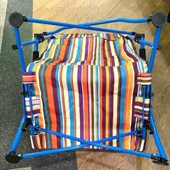 LOGOS/ロゴス ◆あぐらチェアポケットプラス◆ オレンジストライプ No.73173016 キャンプ アウトドア チェア 椅子 の画像