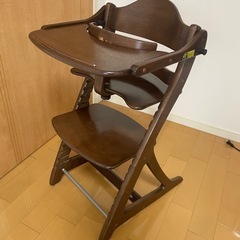 GW限定セール 大和屋 すくすくチェアスリムプラス テーブル付 ダークブラウンDB 7503 の画像