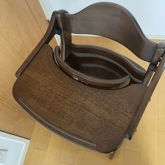 GW限定セール 大和屋 すくすくチェアスリムプラス テーブル付 ダークブラウンDB 7503 の画像