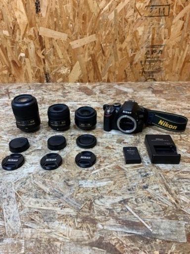 (6258) Nikon D3200 一眼レフカメラ レンズ3本 AF-S Micro NIKKOR 85mm 40mm 35mm VR レンズキット 現状品