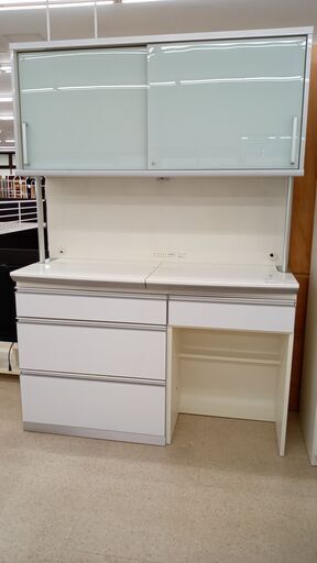 店長値引き★ジモティ割あり★ 株式会社綾野製作所 レンジボード 白 H205×D51×W139.5 クリーニング済み TJ5621