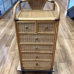 ラタンチェスト【町田市再生家具】　240314の画像