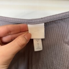 【H&M】サマーリブニット グレーの画像