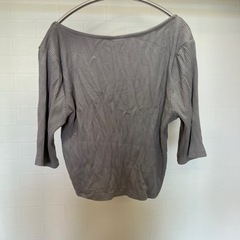 【H&M】サマーリブニット グレーの画像