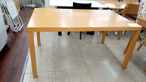 特別値引き★ジモティ割あり★ 株式会社良品計画 ダイニングテーブル ナチュラル H71×D85×W135 クリーニング済み TJ5626