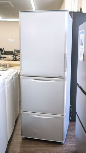 札幌東区  SHARP シャープ  冷凍冷蔵庫 SJ-W351D-S 350L 2018年製 両開きドア 3ドア