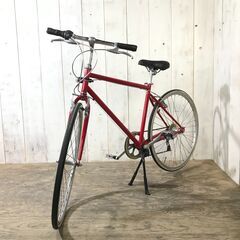 6/10終NH クロスバイク 自転車 6段変速 レッド 28イン...