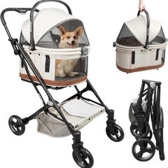 ペットカート  ペットキャリー 通気性 分離型 3WAY 犬 猫...