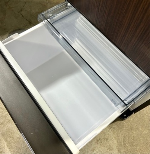 札幌引取り歓迎 美品 21年製 アクア AQUA Delie 430L 4ドア冷蔵庫 AQR-V43K-S 右開き ダークウッドブラウ