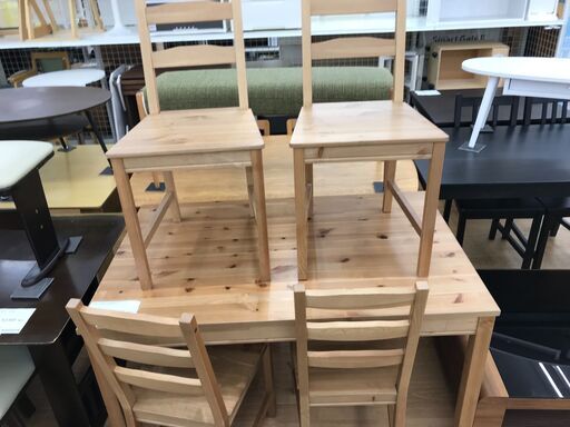 ★ジモティ割あり★ IKEA ダイニングセット 木目 クリーニング済み KJ5016
