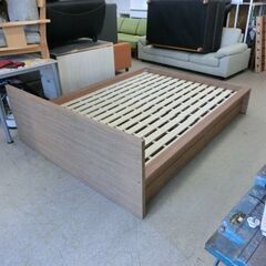 ダブルベッド フレームのみ 引き出し付き 茶系 ブラウン ベッド ベッド