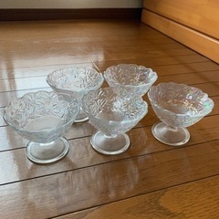 アイスクリームデザートカップ 皿 5つセット　※お引き渡しは平日のみ