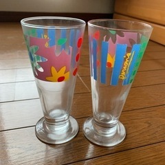 三角形グラス 2つセット パフェやビールにも使えます。※お引き渡しは平日のみの画像