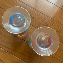 三角形グラス 2つセット パフェやビールにも使えます。※お引き渡しは平日のみの画像