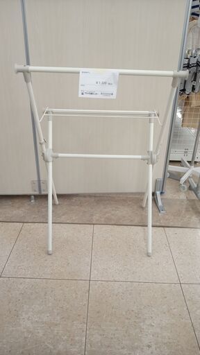 ★ジモティ割あり★  室内物干し クリーム H99×D51×W70 クリーニング済み TJ5631