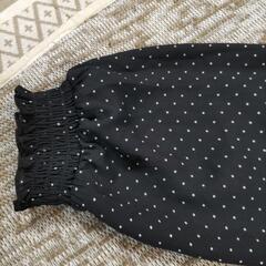 レディース✻GLACIER 長袖ブラウス　ドット　ブラック　黒　Мサイズの画像