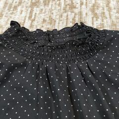 レディース✻GLACIER 長袖ブラウス　ドット　ブラック　黒　Мサイズの画像