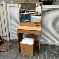 《売約済》【池上店】　ドレッサー　三面鏡　メイク　化粧　鏡　ミラ...