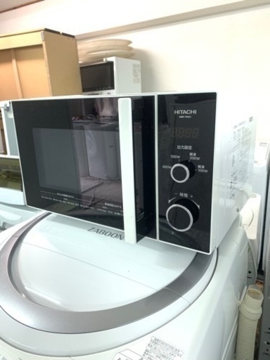配送可能　保証付き 2021年製日立 HITACHI HMR-TR221-Z6 W [電子レンジ ターンテーブルタイプ 横開き 22L