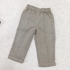 【お取引中】【キッズフォーマルスーツ】90／6点セット／シャツ・ベスト・パンツ・ハンチング・サスペンダー・蝶ネクタイ／ブラウンヘリンボーンの画像