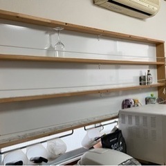 グラス棚　DIYの画像