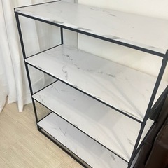 【値下げ！】収納ラック　オープンシェルフ　大理石調　おしゃれ　ス...