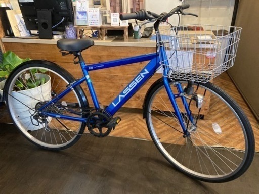 【チェーン新品！】 LEDダイナモ　6段変速　27インチシティクロス　ブルー