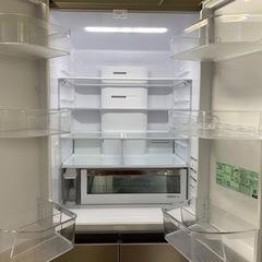 HITACHI 日立 ノンフロン冷凍冷蔵庫 冷凍冷蔵庫 冷蔵庫 R-H48R 2021年製 475L 6ドア 自動製氷機能 中古品の画像