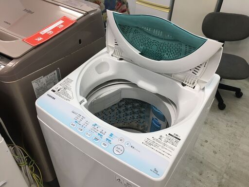 洗濯機の分解クリーニング行っています！配送設置込み　東芝5.0K洗濯機  　2017年製　分解クリーニング済み！！