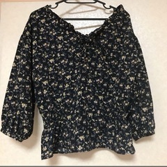 アズノウアズ 花柄 2ウェイ  前後どちらでも着用可能 ネイビー 新品未使用タグ付きの画像