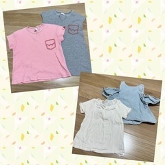 子供服お下がり女の子トップス110〜120夏物半袖ノースリーブ