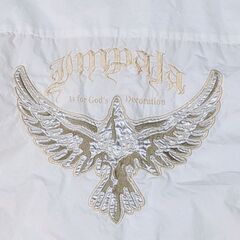 イーグル刺繍オープンカラーシャツ カジュアルシャツの画像