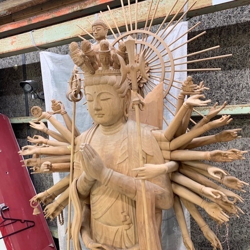 仏像　置物　オブジェ　観音様　高さ58cm 鉄製 仏像 置物 オブジェ 観音様 高さ58cm 鉄製 - 彫刻・オブジェ