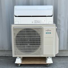 P108J◇美品！！富士通エアコンノクリア主に14畳お掃除機能 お知らせボイス 人感センサー AS-401LF2E9 2021年製　200V ホワイト