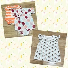 子供服お下がり女の子トップス70サイズ夏物半袖甚平