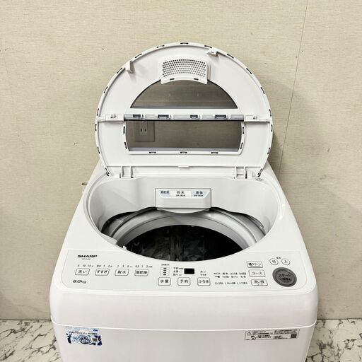  17506  SHARP 一人暮らし洗濯機 2021年製 8.0㎏ ◆大阪市内・東大阪市他 5,000円以上ご購入で無料配達いたしま