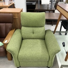 リクライニングソファー電動ファブリックグリーン332【トレファク堺