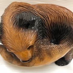 木彫りの熊　昭和レトロ　置き物　骨董　古道具　民芸品の画像