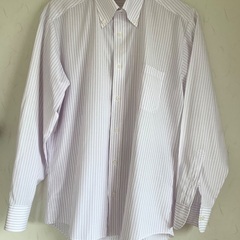 【中古美品】ワイシャツ　長袖　ボタンダウン　カッターシャツ　ビジ...