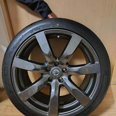 最終値下げ！R３５GTR前期タイヤホイール４本　285/35  255/40の画像