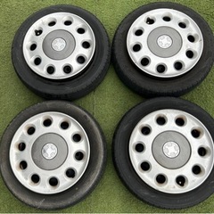 155 65 r14  お洒落なホイールキャップ付き　４本セット