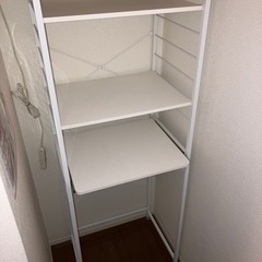 【美品】キッチンラック ゴミ箱上タイプ 白 幅60cm 大型レンジ対応★引取希望の画像