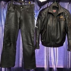 南海部品 ナンカイ レザージャケット レザーパンツ 上下セット ...