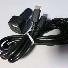 LAWSON・保証書有　車載用充電器＆TypeC to TypeC 2ｍケーブルの画像