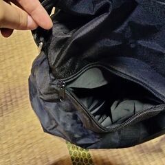 黒ナイロンバッグの画像
