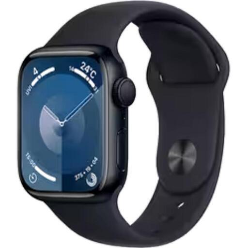 Apple Watch Series 9（GPSモデル）- 41mmミッドナイトアルミニウムケースとミッドナイトスポーツバンド