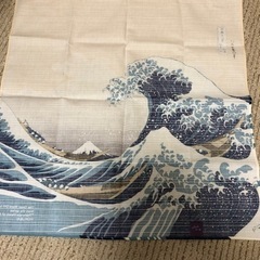 葛飾北斎の図柄の風呂敷の画像
