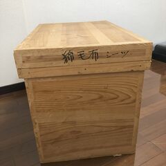 【再掲】茶箱（衣類やシーツの収納に使っていました）